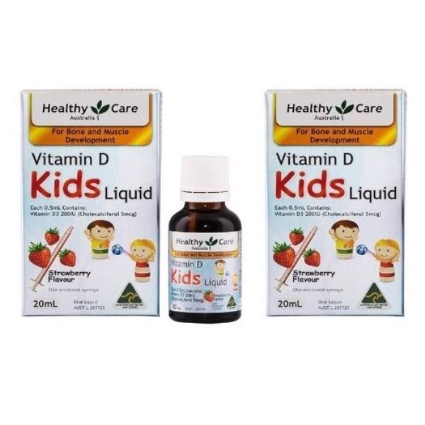 Healthy Care Kids Liquid Vitamin D - Hình ảnh chân thực về sản phẩm dạng lỏng tiện dụng