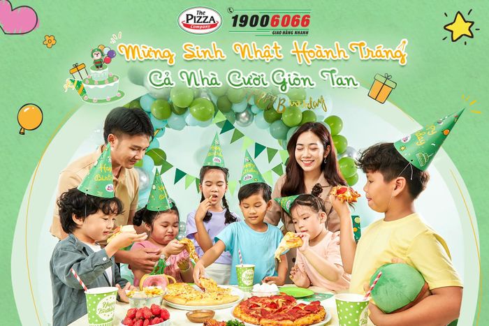 Khoảnh khắc vui vẻ trong tiệc sinh nhật tại The Pizza Company
