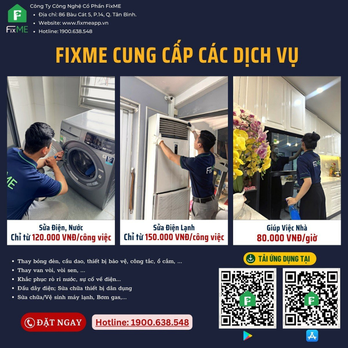 Hình ảnh giao diện ứng dụng FixMe thân thiện với người dùng