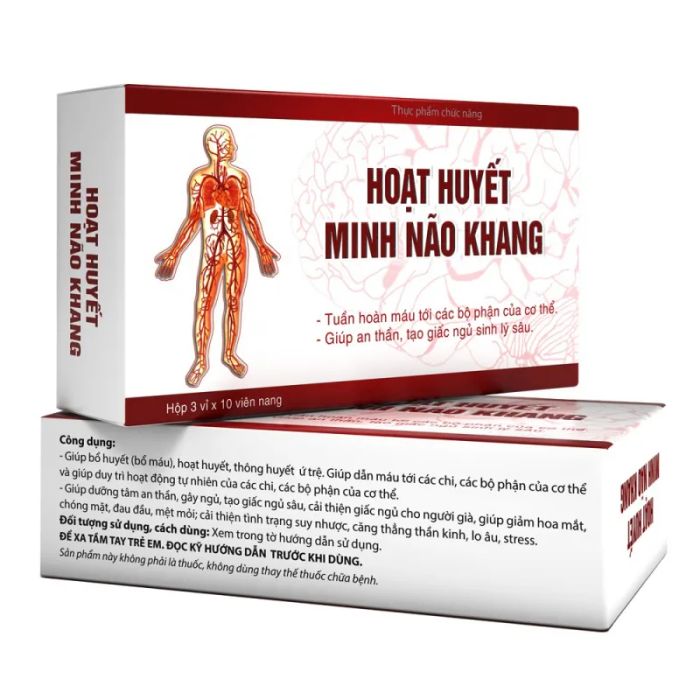 Hoạt Huyết Minh Não Khang - Hộp 3 vỉ x 10 viên (Ảnh chính hãng)