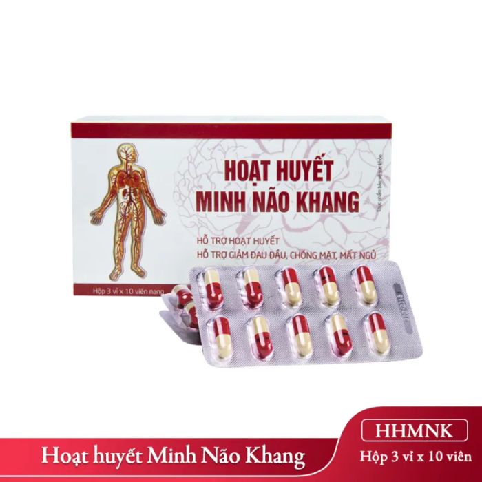 Hoạt Huyết Minh Não Khang - Hộp 3 vỉ x 10 viên (Ảnh minh họa chất lượng)