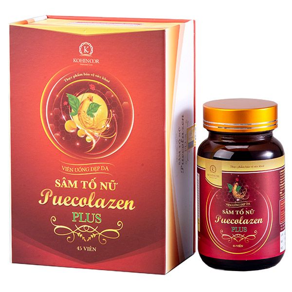 Hình ảnh chân thực: Viên uống đẹp da Sâm tố nữ Puecolazen Plus Kohinoor - Bảo chứng cho làn da căng tràn sức sống