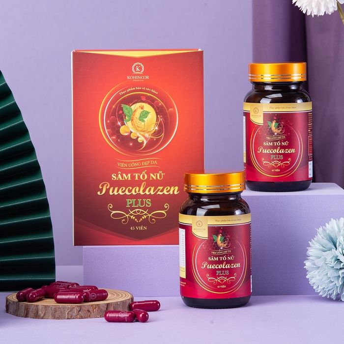 Hình ảnh chi tiết: Viên uống đẹp da Sâm tố nữ Puecolazen Plus Kohinoor - Khoác lên làn da tấm áo thanh xuân rạng ngời