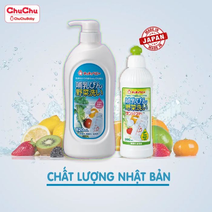 Hình ảnh chi tiết nước rửa bình Chuchu Baby - Sản phẩm được các bà mẹ Nhật tin dùng suốt 10 năm qua