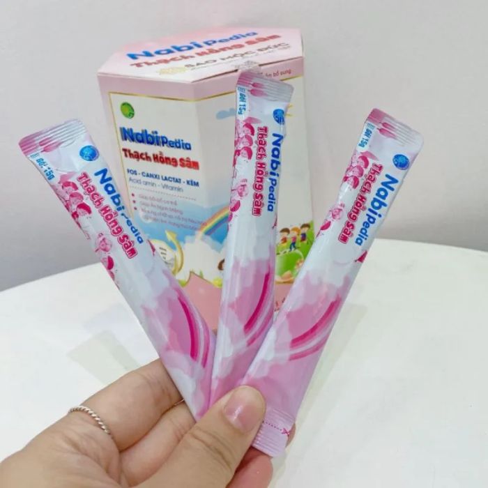 Hình ảnh thực tế sản phẩm Nabi Pedia Thạch hồng sâm cho trẻ em