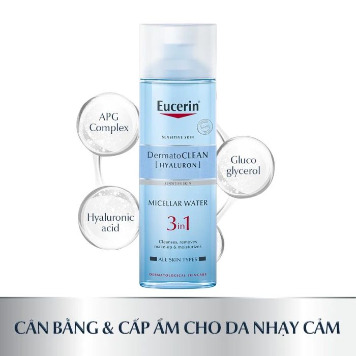 Nước Tẩy Trang Eucerin Dermato Clean 3 In 1 Micellar Cleansing Fluid ảnh 2