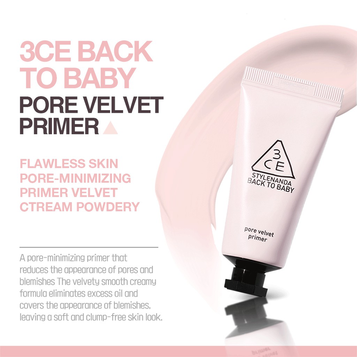 Hình ảnh thực tế kem lót 3CE Back To Baby Pore Velvet Primer