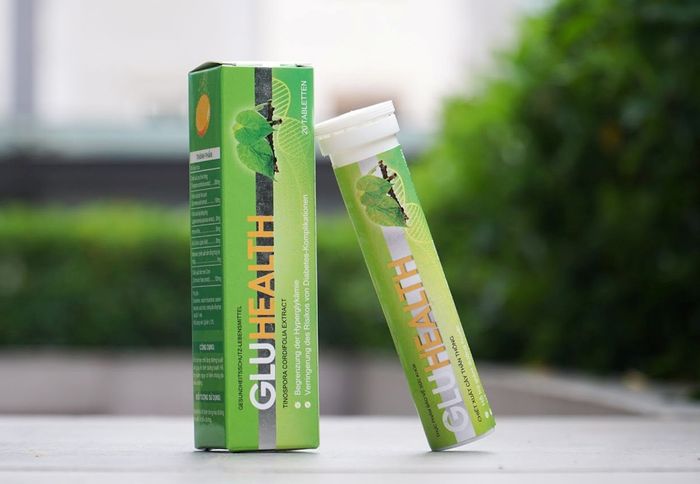 Hình ảnh chi tiết viên sủi GluHealth - góc nhìn chân thực