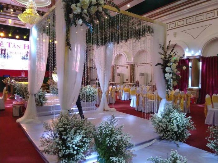 Không gian tiệc cưới lãng mạn tại Nhà Hàng Cherry Anh Đào