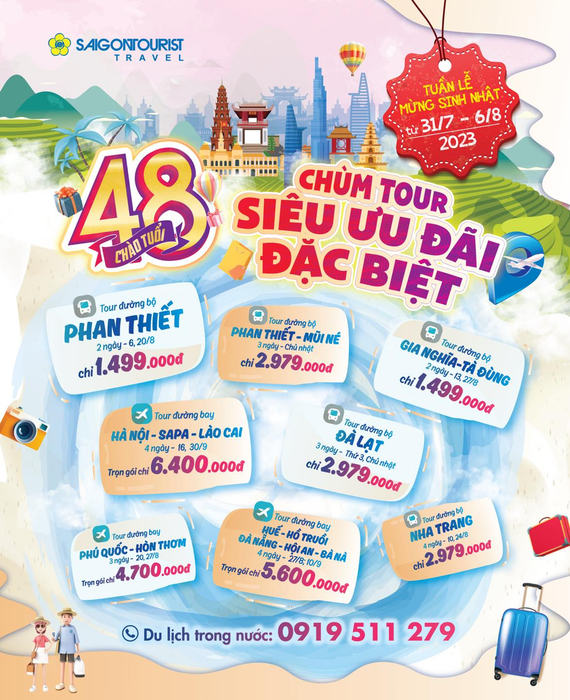 Khoảnh khắc tuyệt vời trong các tour du lịch Saigontourist