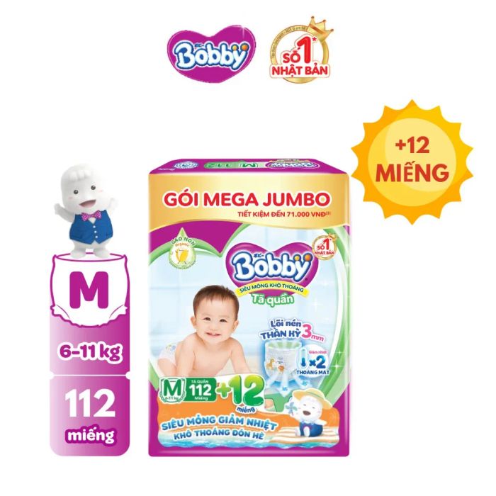 Bỉm Quần Bobby Gạo Non Giảm Nhiệt Ảnh 1