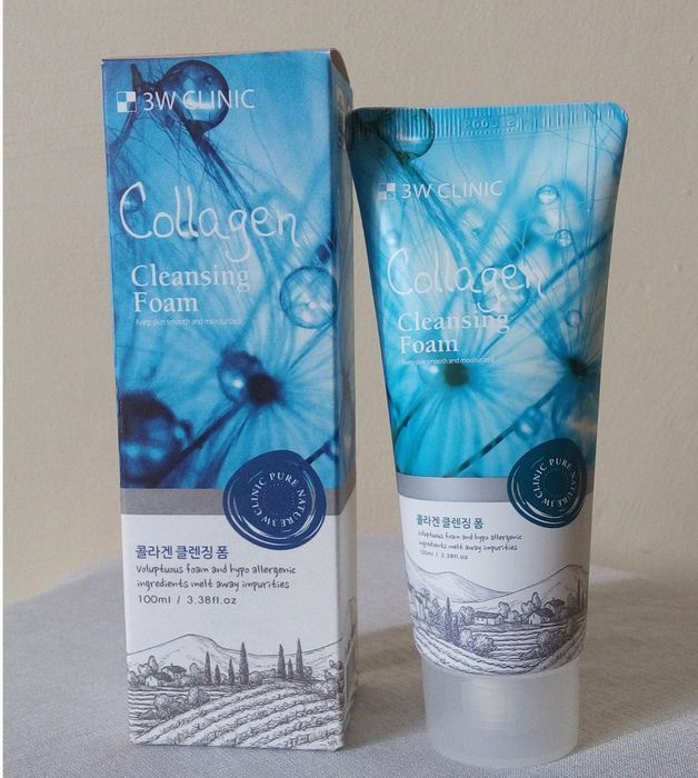 Hình ảnh thực tế Sữa Rửa Mặt 3W Clinic Collagen - Thiết kế chai tiện lợi