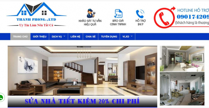 Hình ảnh đội ngũ kỹ thuật viên Thanh Phong tại công trình