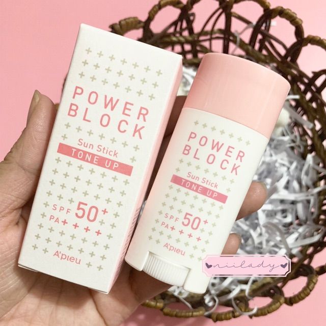 Hình ảnh thỏi chống nắng nâng tone A'pieu Power Block Tone Up Sun Stick cao cấp