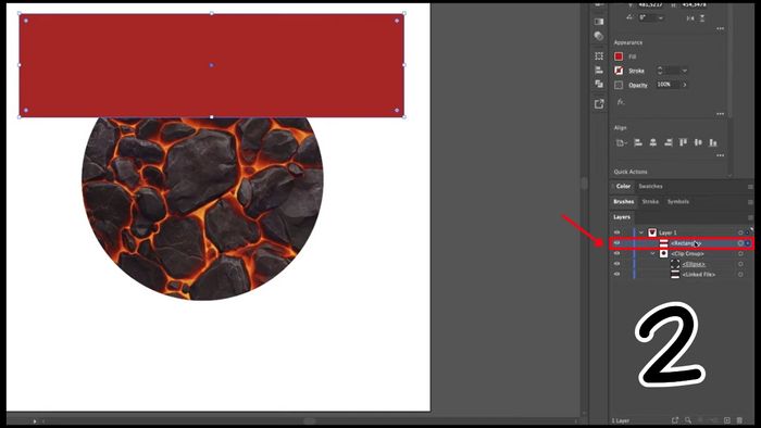 Thực hiện bước 2 khi thêm/xóa đối tượng khỏi Clipping Mask