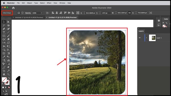 Hướng dẫn bước đầu tiên để chỉnh sửa Clipping Mask trong AI
