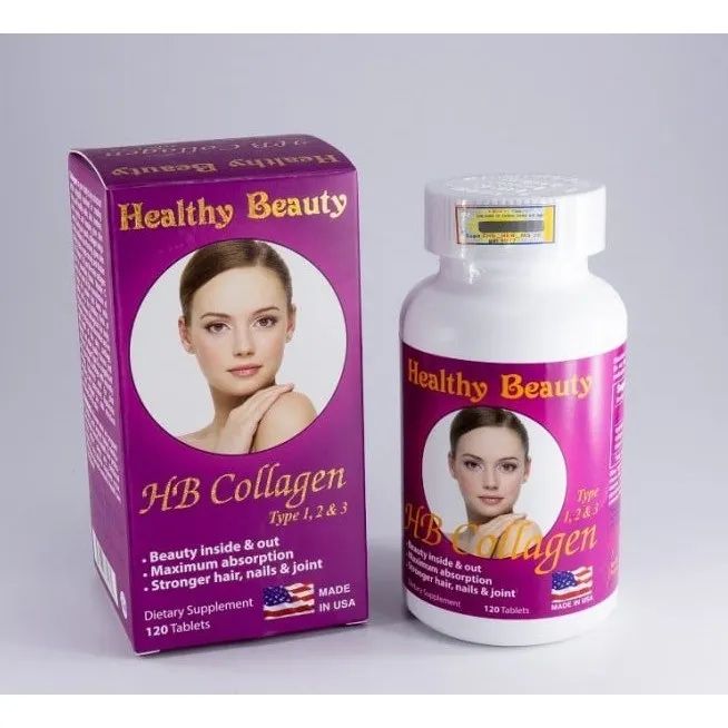 Hình ảnh cận cảnh Viên Uống HB Collagen Type 1, 2, 3 - Thiết kế tinh tế