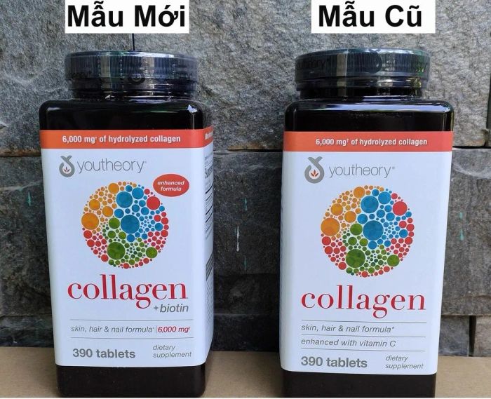 Hình ảnh cận cảnh Viên Uống Collagen Youtheory - Bao bì chính hãng nguyên seal