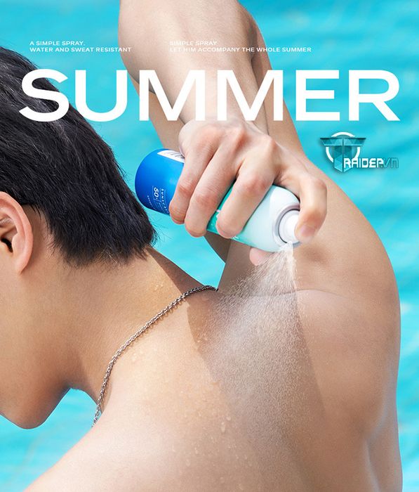 Bộ ảnh minh họa xịt chống nắng Blueman SPF50+
