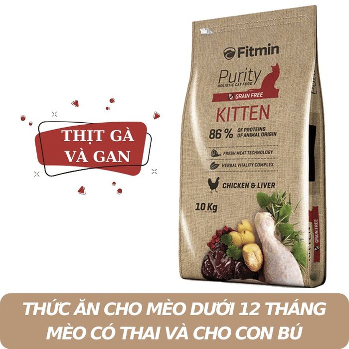 Hình ảnh minh họa FITMIN CAT PURITY KITTEN - Dinh dưỡng vàng cho mèo con