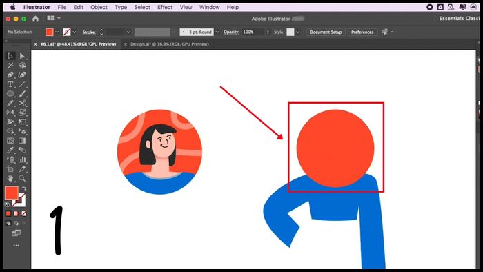 Hướng dẫn bước đầu tiên tạo Clipping Mask cho nhóm/lớp trong AI