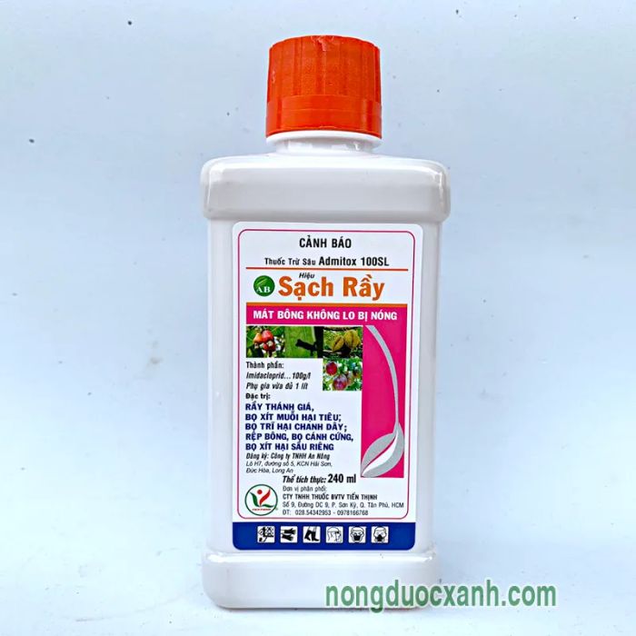 Hình ảnh thực tế Admitox 100SL - Giải pháp diệt rầy hiệu quả hàng đầu