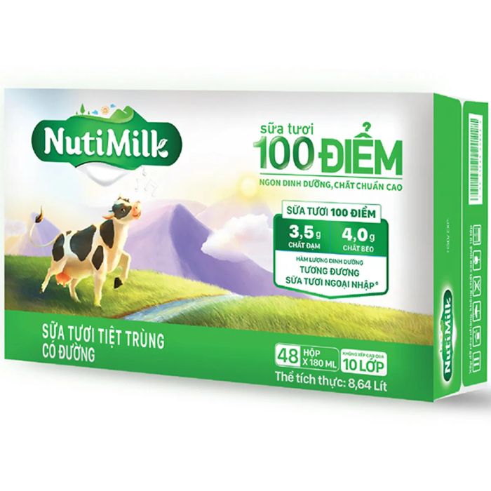 Sữa tươi tiệt trùng Nutifood NutiMilk hình ảnh 2