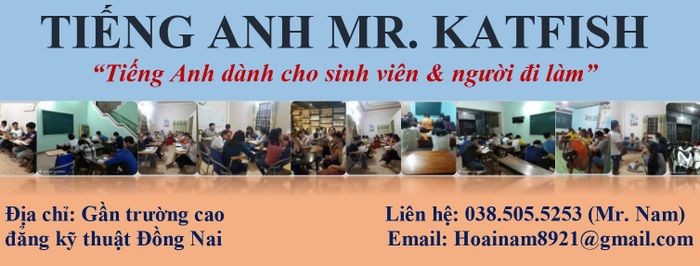 Hình ảnh giáo viên bản ngữ tương tác cùng học viên tại Mr. Katfish