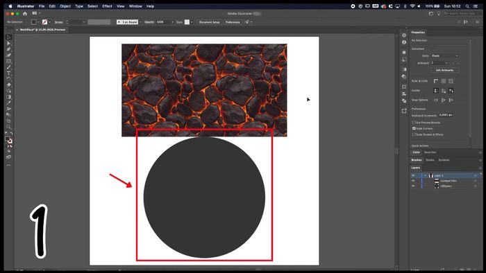 Hướng dẫn bước đầu tiên sử dụng Clipping Mask để ẩn phần đối tượng trong AI
