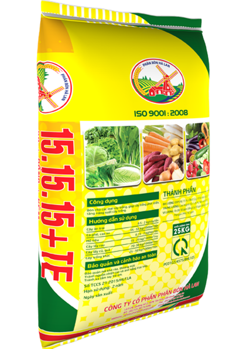 Hình ảnh bao bì Phân NPK Hà Lan 15-15-15+TE chính hãng