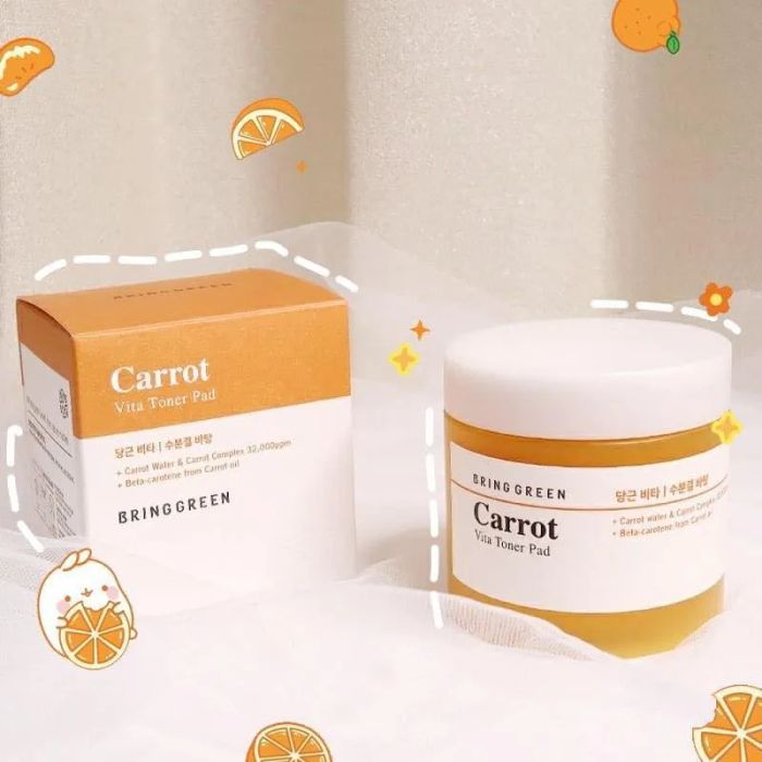 Hình ảnh bông toner cà rốt Bring Green Carrot Vita Toner Pads phiên bản 2