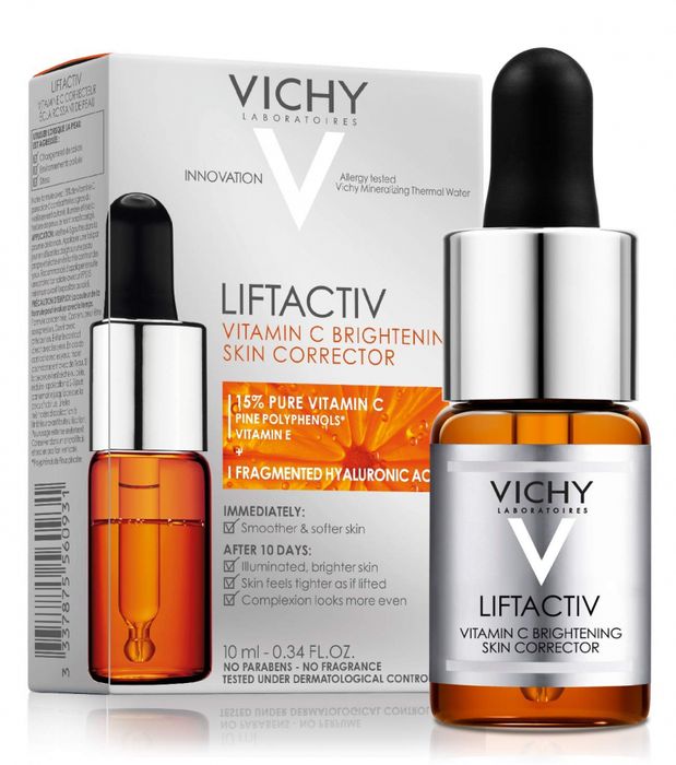 Bộ ảnh minh họa hiệu quả làm sáng da thần tốc của serum Vichy Vitamin C