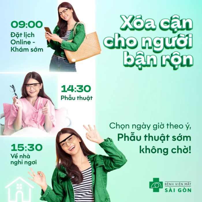Phòng khám hiện đại tại Bệnh Viện Mắt Sài Gòn