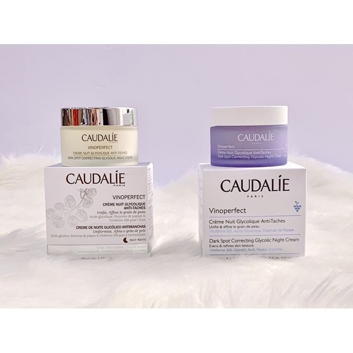 Hình ảnh minh họa kem dưỡng đêm Caudalie Vinoperfect - giải pháp cho làn da sáng mịn không tì vết