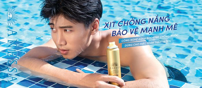 Bộ ảnh minh họa xịt chống nắng Anessa cao cấp
