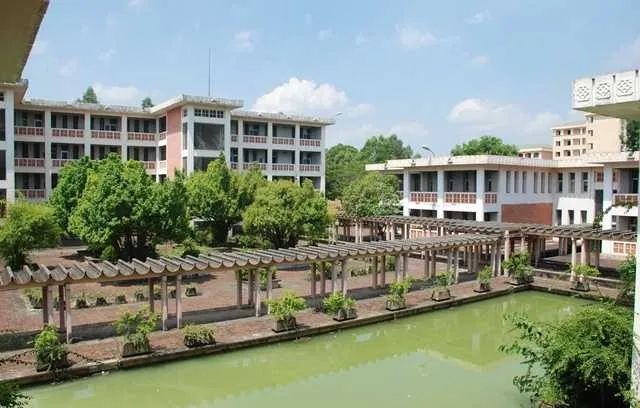 Hình ảnh khuôn viên xanh mát của Đại học Ngoại ngữ - ĐHQG Hà Nội