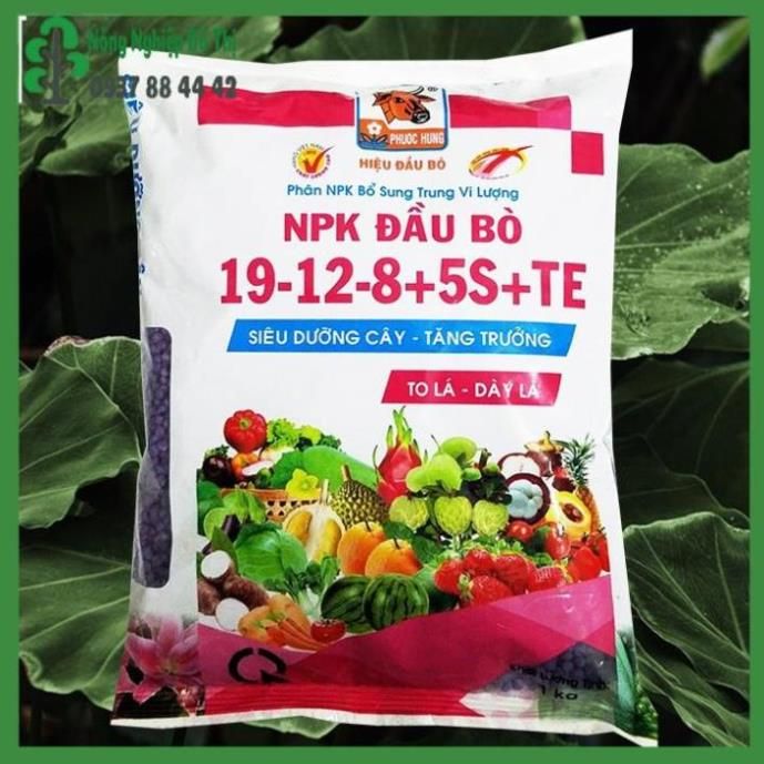 Hình ảnh thực tế Phân NPK Đầu Bò 19-12-8+5S+TE chất lượng cao