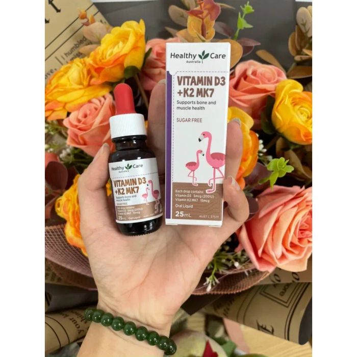 Hình ảnh thực tế sản phẩm Healthy Care Vitamin D3 + K2 MK7