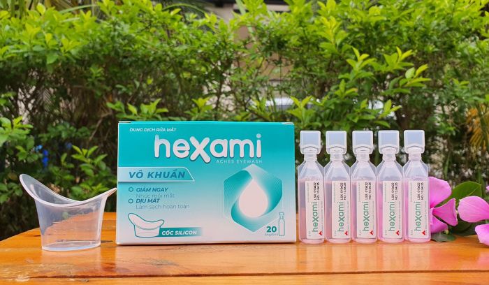 Hình ảnh thực tế nước rửa mắt Hexami Aches Eyewash