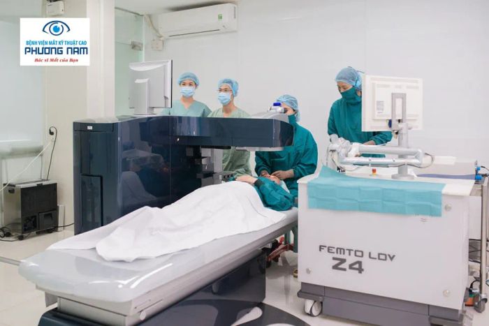 Hình ảnh phòng khám hiện đại tại Bệnh Viện Mắt Phương Nam