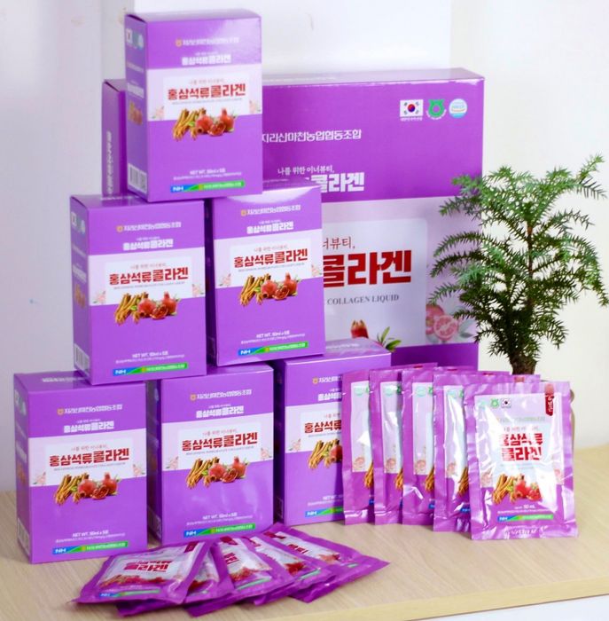 Bộ ảnh thực tế sản phẩm Hansusam Red Ginseng Pomegranate Collagen