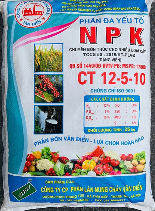 Hình ảnh sản phẩm Phân Đa Yếu Tố NPK Văn Điển 12.5.10 chính hãng