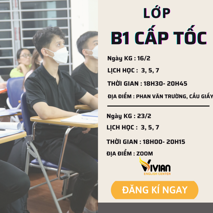 Giảng viên và học viên trong giờ học tại Anh ngữ Vivian