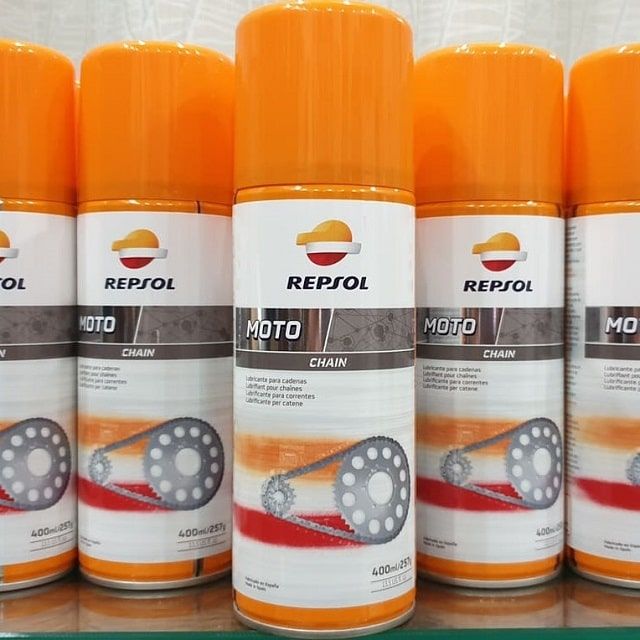 Hình ảnh thực tế chai xịt sên Repsol Moto Chain Lube