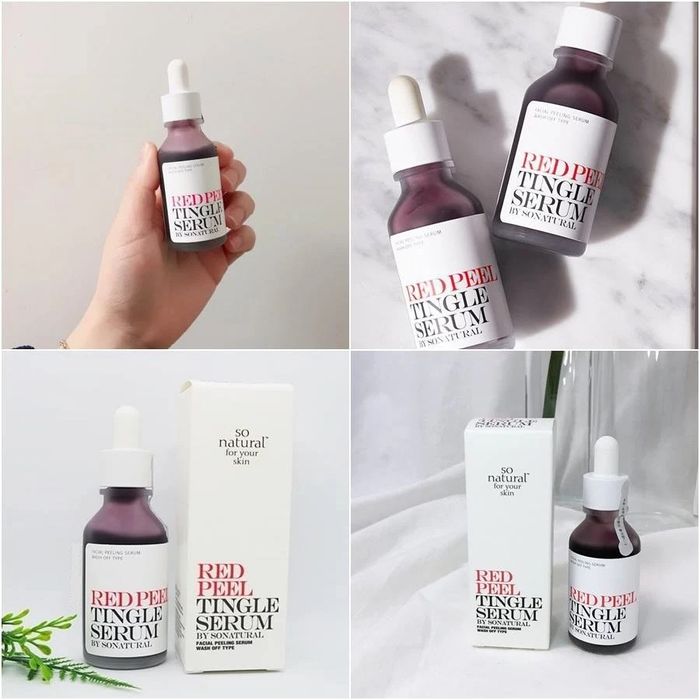 Hình ảnh chân thực về Red Peel Tingle Serum - tinh chất thay da sinh học đình đám từ So’Natural