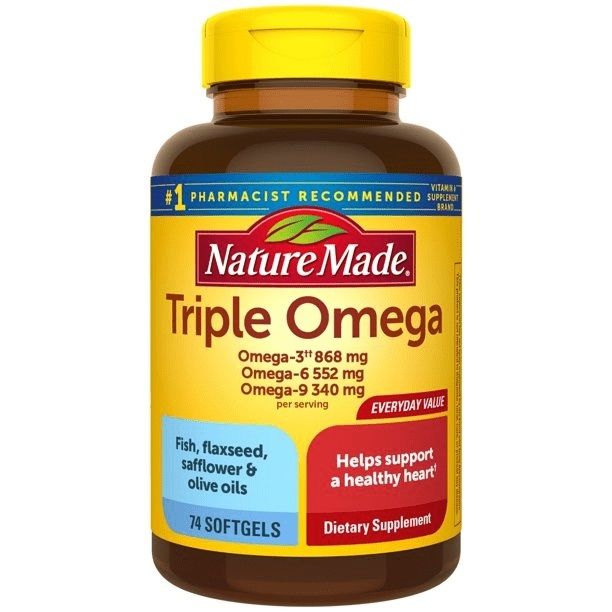 Viên Uống Nature Made Triple Omega 3-6-9 - Bảo vệ sức khỏe tim mạch và trí não (Ảnh minh họa 1)