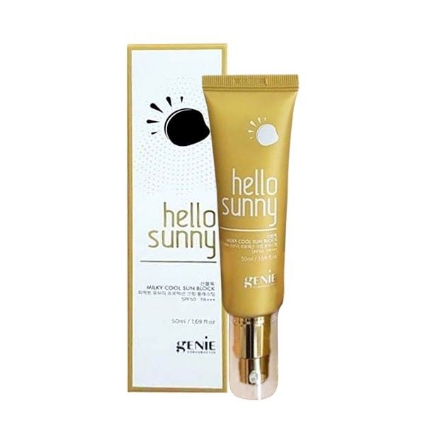 Sữa Chống Nắng Genie Hello Sunny Milky Cool - Công thức mát lạnh SPF50+ PA+++, mang đến làn da tươi trẻ dưới nắng hè rực rỡ