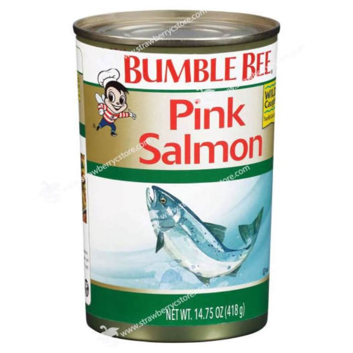 Hình ảnh chân thực cá hồi đóng hộp Bumble Bee Pink Salmon