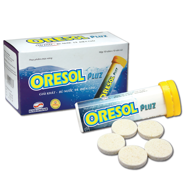 Hình ảnh sản phẩm Oresol Pluz Hadiphar - viên sủi bù điện giải chất lượng