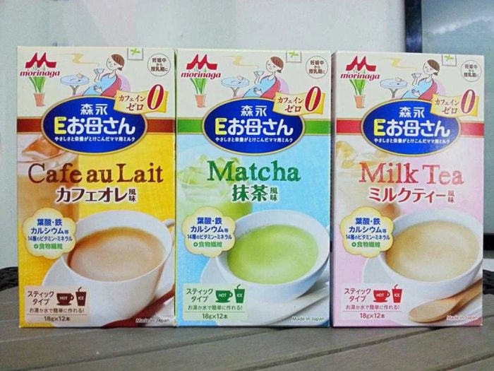 Bộ sưu tập 3 hương vị Sữa bầu Morinaga: Trà sữa - Matcha - Cà phê